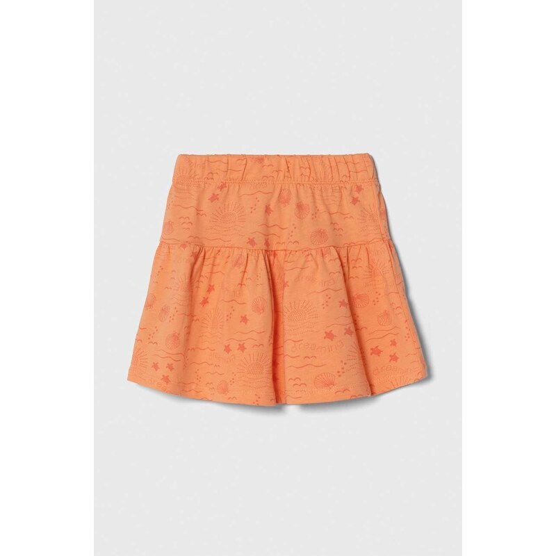 Dječje pamučna haljina zippy 2-pack boja: narančasta, mini, širi se prema dolje