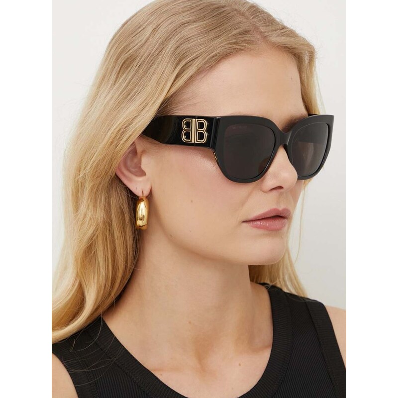 Sunčane naočale Balenciaga za žene, boja: crna, BB0323SK