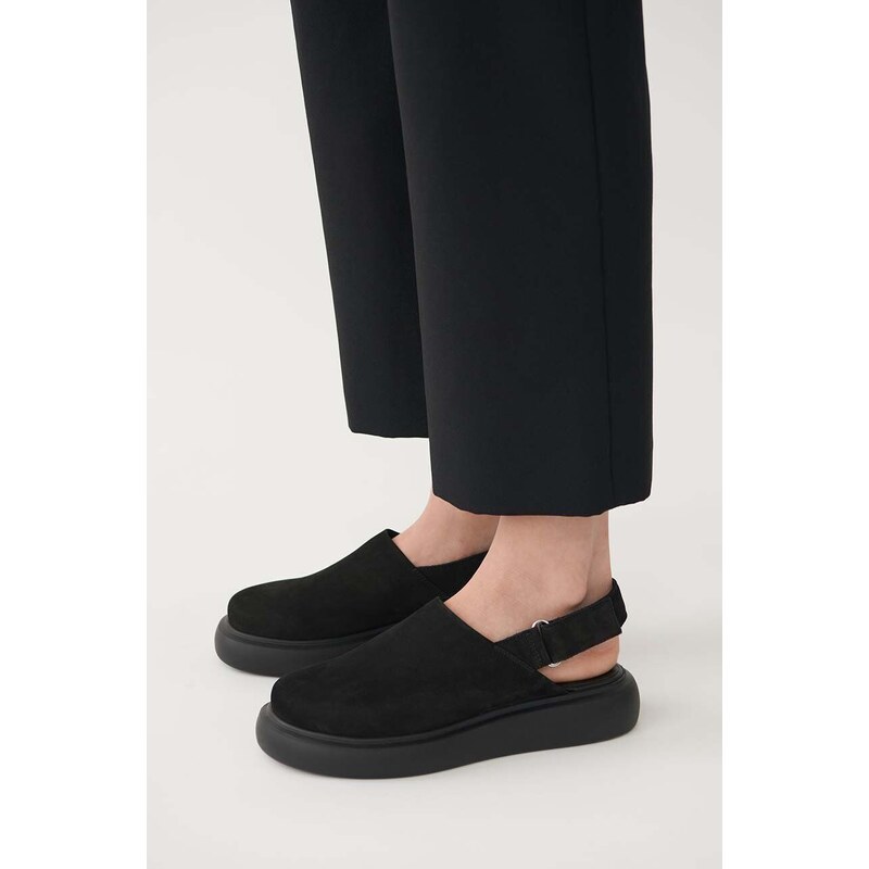 Sandale od brušene kože Vagabond Shoemakers BLENDA za žene, boja: crna, s platformom, 5519.350.20