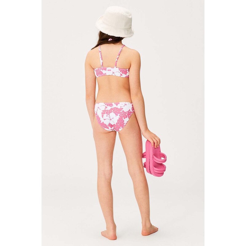 Dječji dvodijelni kupaći kostim Roxy TOTALLY ICONIC boja: ružičasta