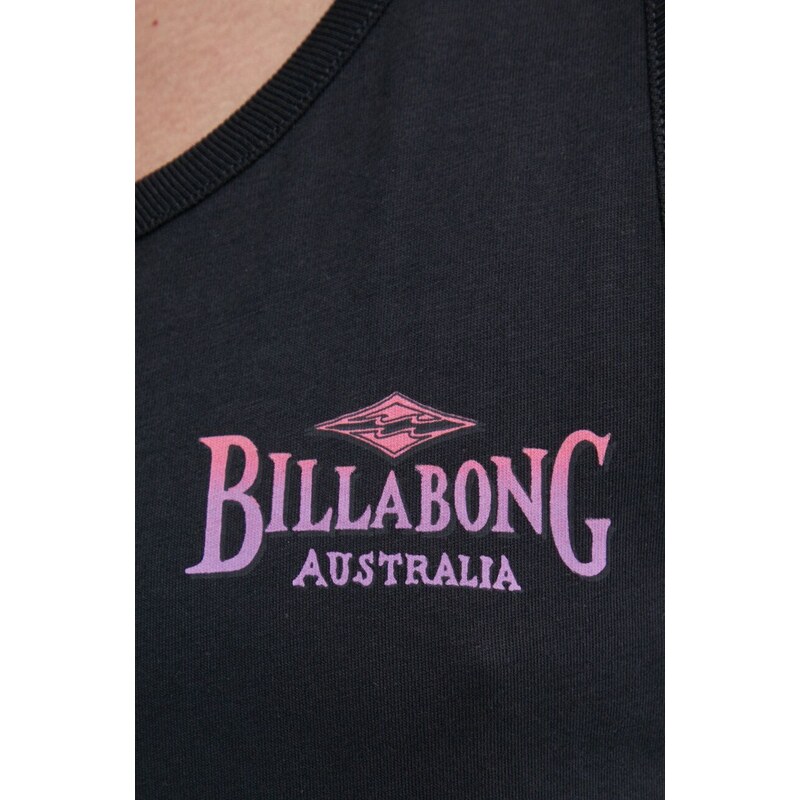 Pamučna majica Billabong za muškarce, boja: crna, EBYZT00180