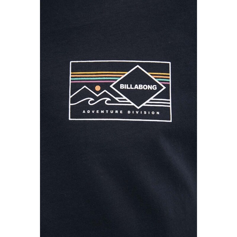Pamučna majica Billabong Adventure Division za muškarce, boja: crna, s tiskom, ABYZT02299