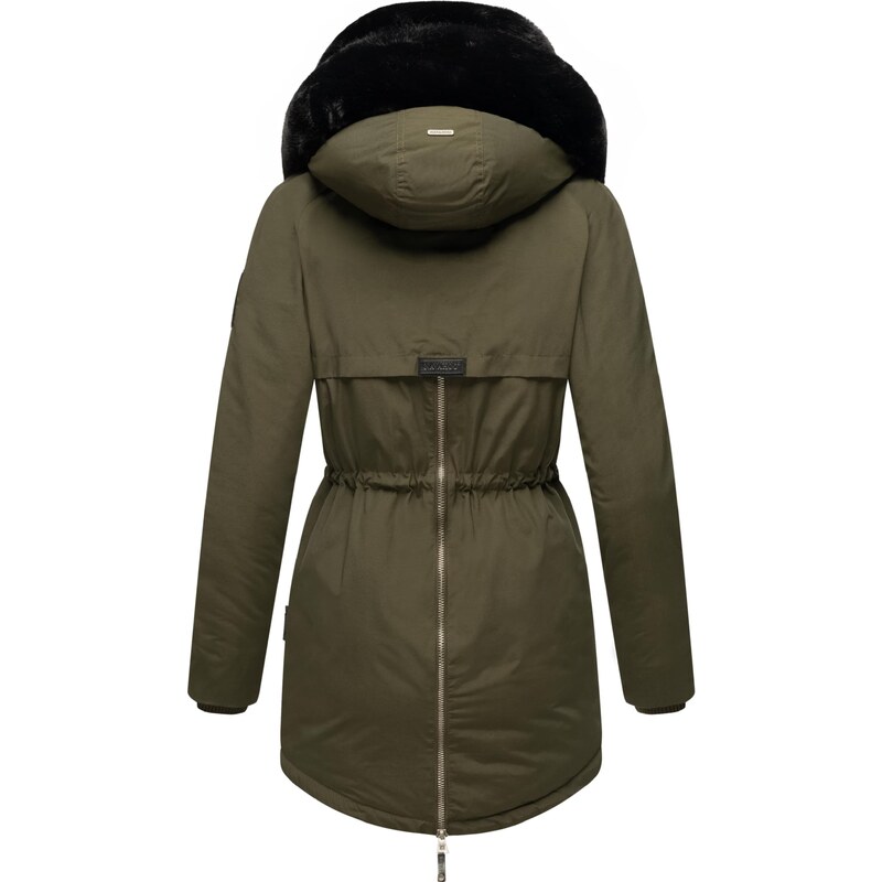 NAVAHOO Zimska parka 'Sweety Deluxe' kaki / crna