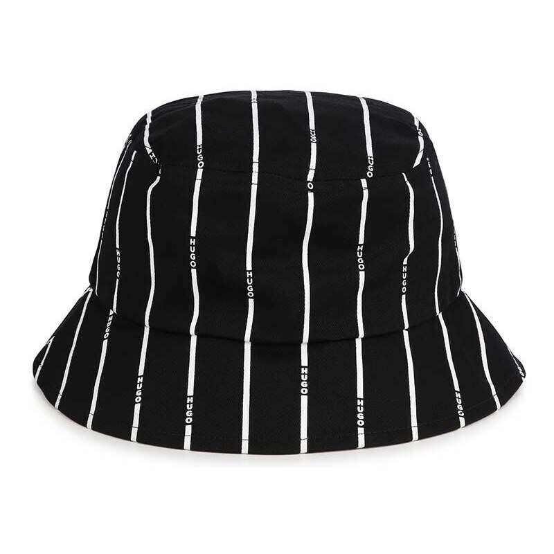 Dječji pamučni šešir HUGO boja: crna, pamučni