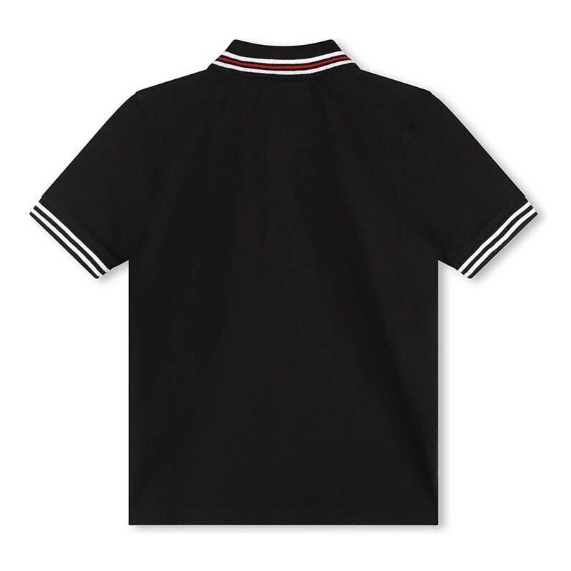 Dječja polo majica HUGO boja: crna, s tiskom