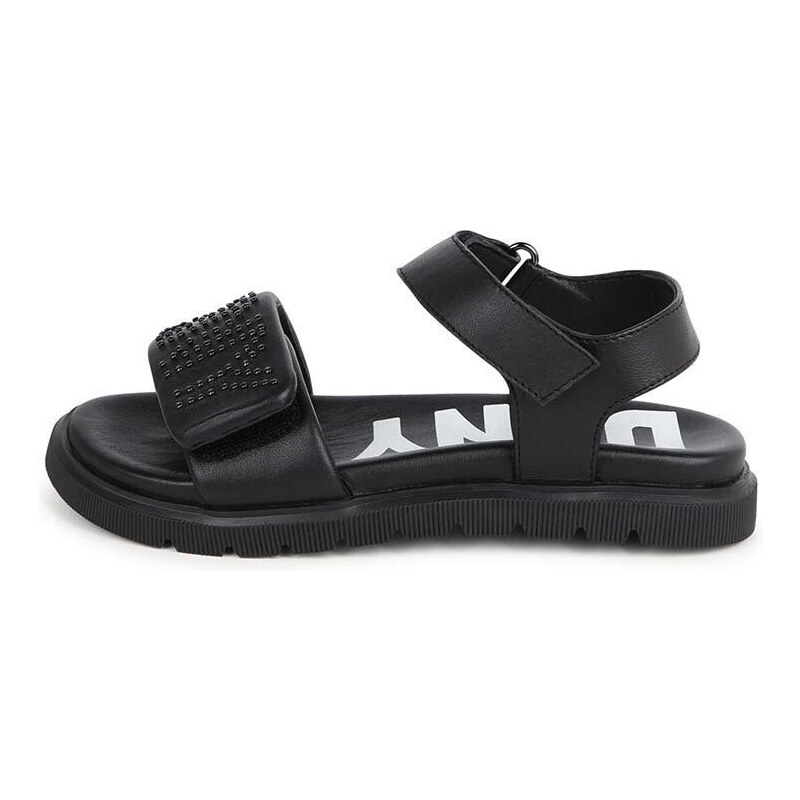 Dječje kožne sandale Dkny boja: crna