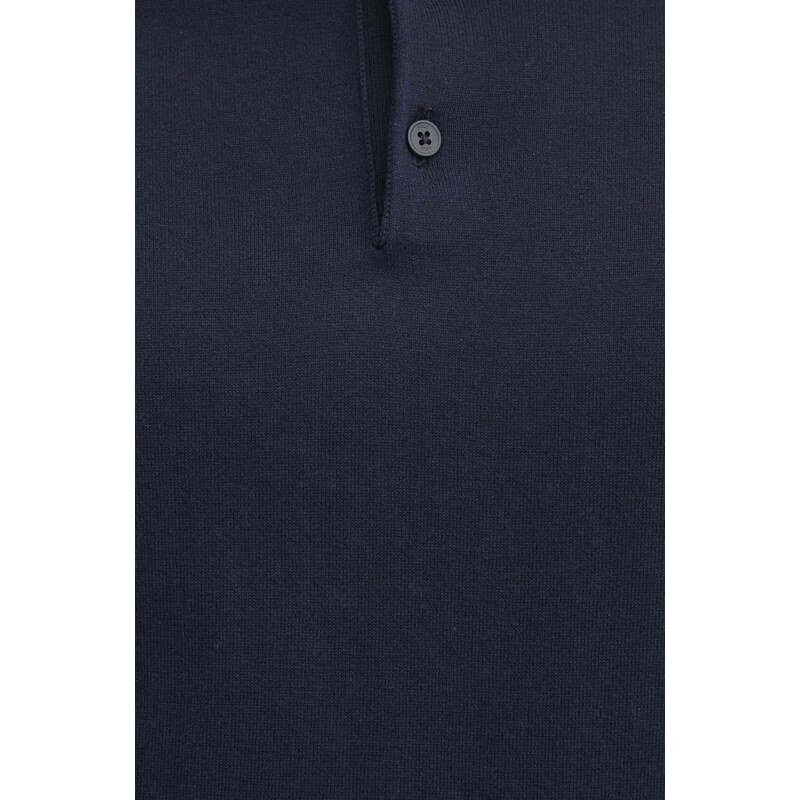 Pamučni pulover BOSS boja: tamno plava, lagani, 50506025