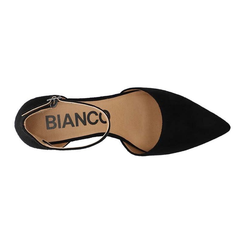 Salonke od brušene kože Bianco BIADEVIVED boja: crna, s debelom potpeticom, 2450105