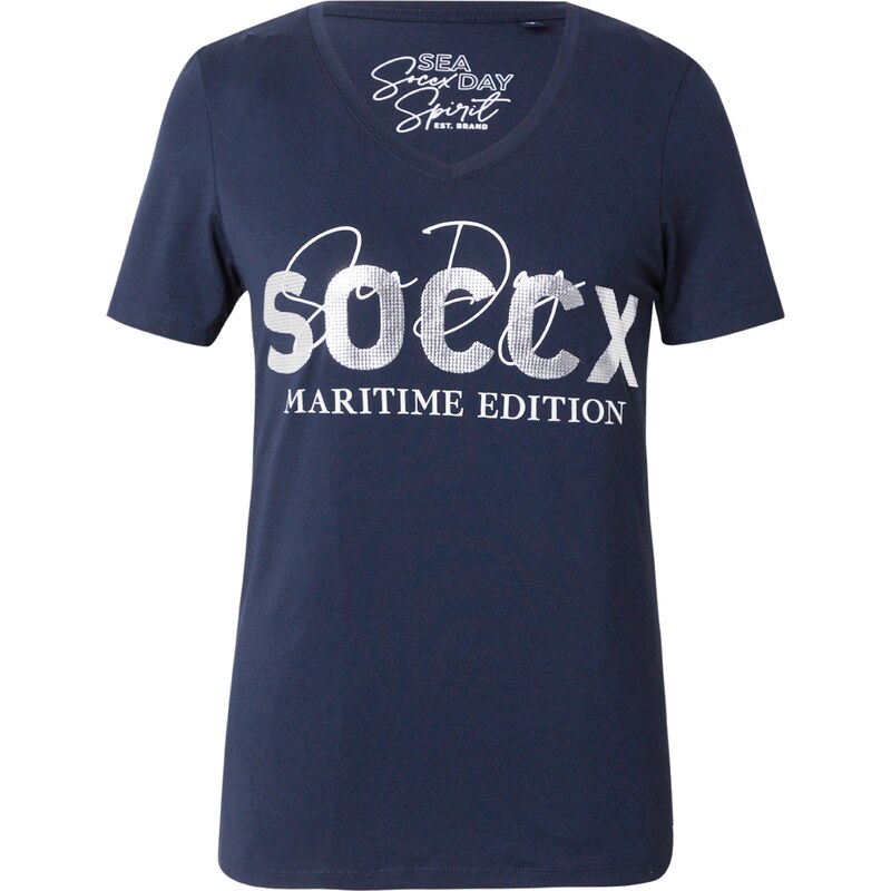 Soccx Majica mornarsko plava / bijela