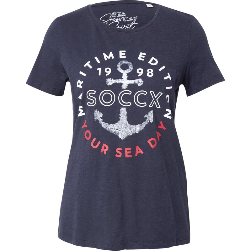 Soccx Majica mornarsko plava / crvena / bijela
