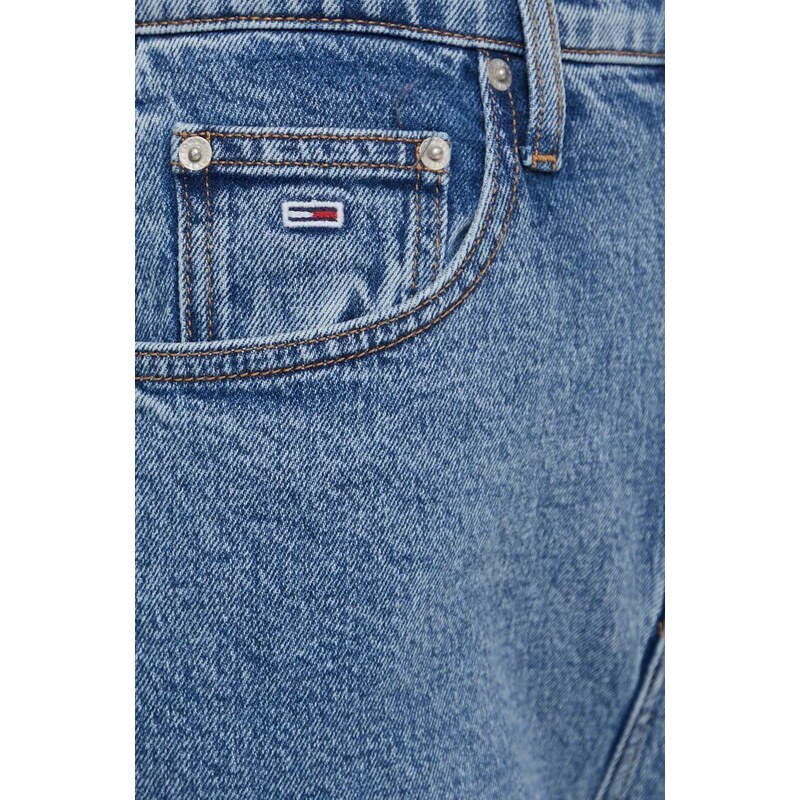 Traperice Tommy Jeans za žene, visoki struk, DW0DW17621
