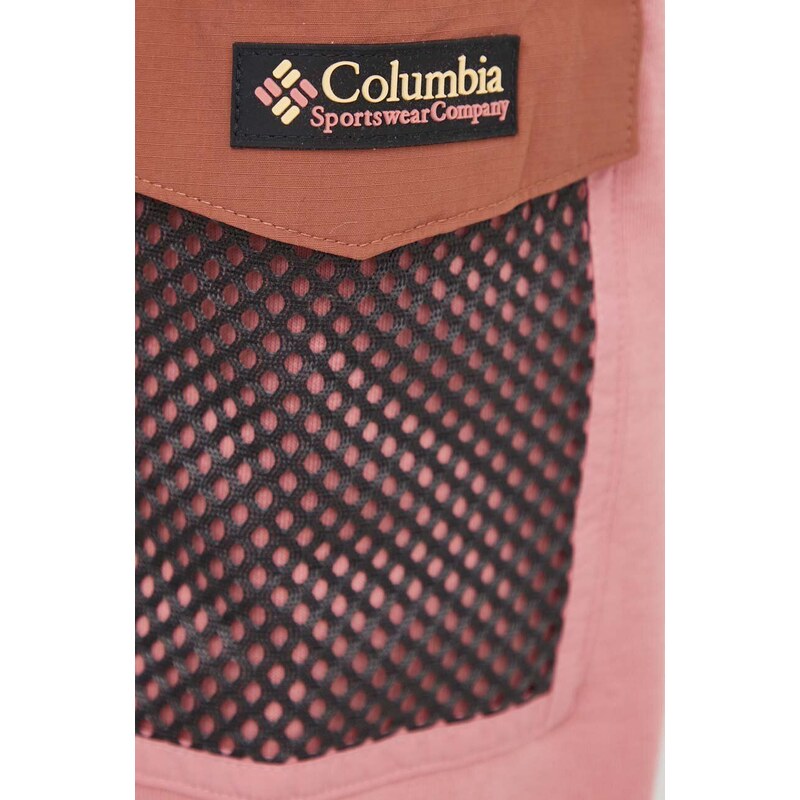 Dukserica Columbia Painted Peak za žene, boja: ružičasta, bez uzorka, 2074511