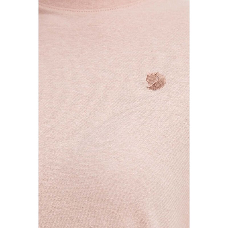 Majica kratkih rukava Fjallraven Hemp Blend T-shirt za žene, boja: ružičasta, F14600163