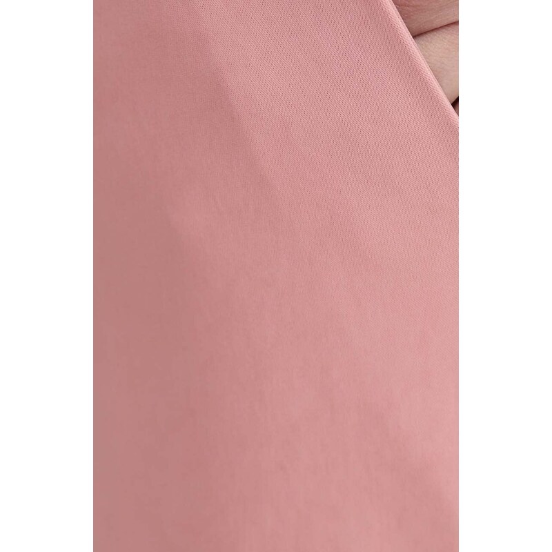 Hlače Drykorn DESK za žene, boja: ružičasta, ravni kroj, visoki struk, 130014 80754