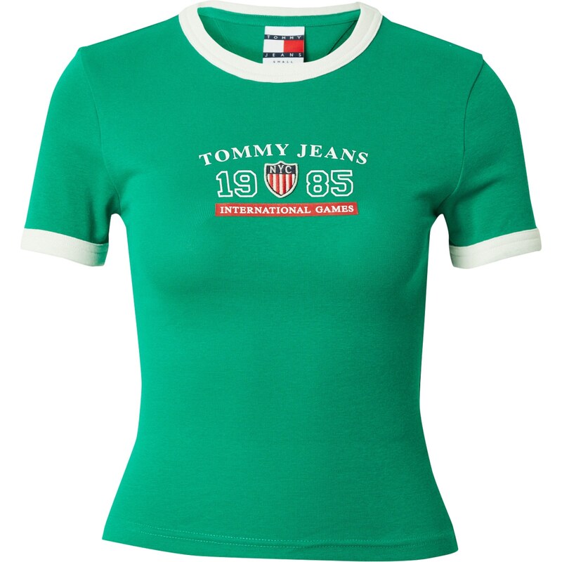 Tommy Jeans Majica 'ARCHIVE GAMES' morsko plava / zelena / crvena / bijela