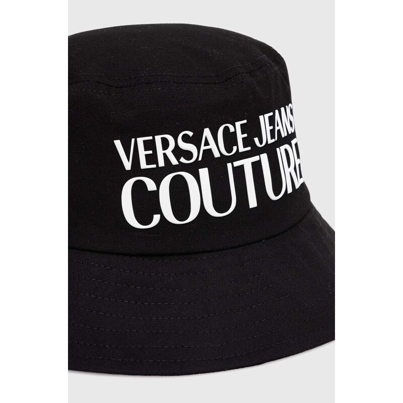 Pamučni šešir Versace Jeans Couture boja: crna, pamučni, 76GAZK04 ZG268