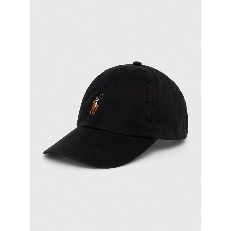 Kapa sa šiltom Polo Ralph Lauren boja: crna, bez uzorka