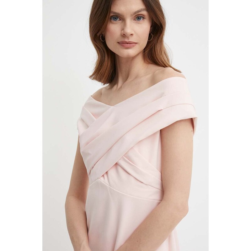 Haljina Lauren Ralph Lauren boja: ružičasta, maxi, ravna, 253936391