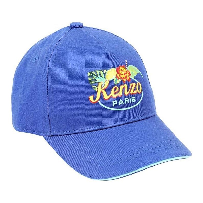 Pamučna kapa sa šiltom za bebe Kenzo Kids s tiskom