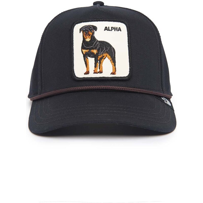 Pamučna kapa sa šiltom Goorin Bros Alpha Dog boja: crna, s aplikacijom, 101-1133