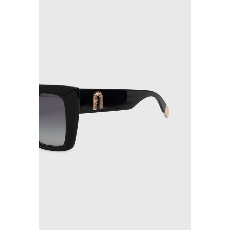 Sunčane naočale Furla za žene, boja: crna, SFU710_540700