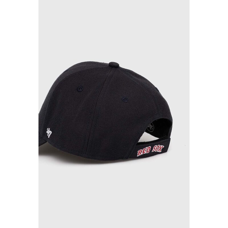 Dječja kapa sa šiltom 47 brand MLB Boston Red Sox boja: tamno plava, s aplikacijom, BMVP02WBV