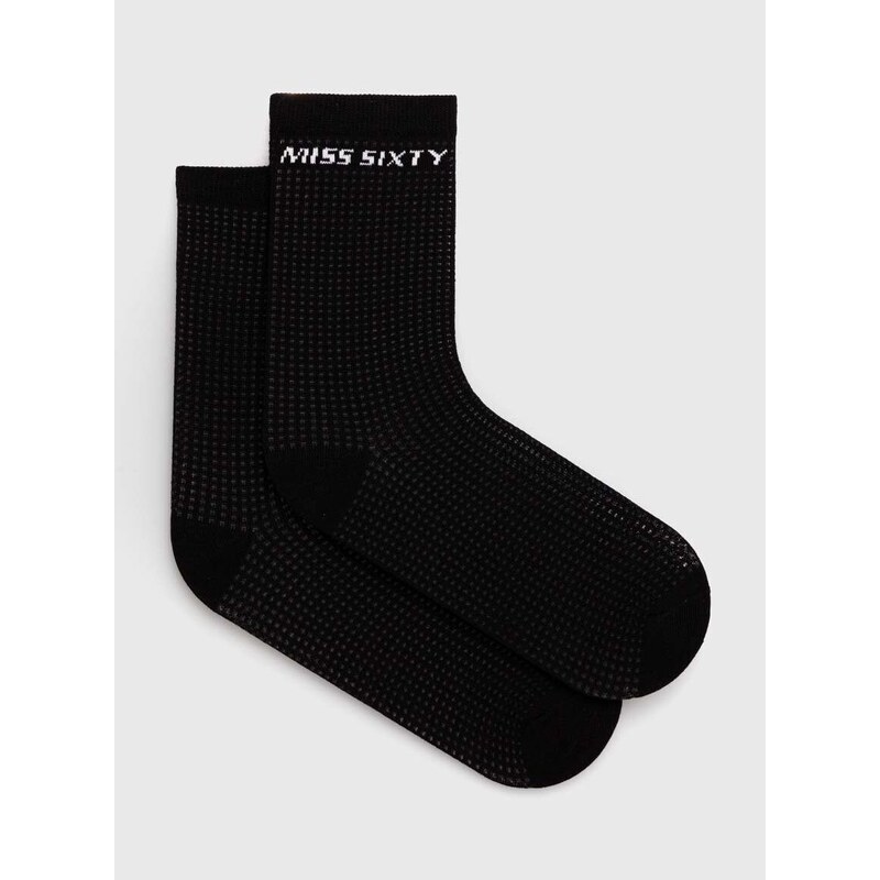 Čarape Miss Sixty OJ8560 SOCKS za žene, boja: crna, 6L2OJ8560000