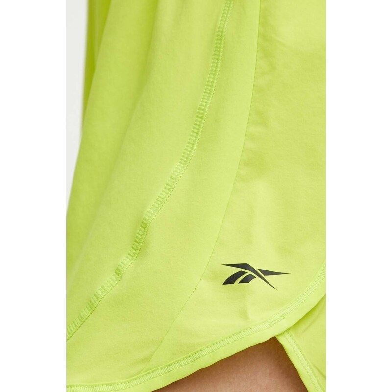 Kratke hlače za trening Reebok Lux boja: zelena, bez uzorka, visoki struk, 100076090