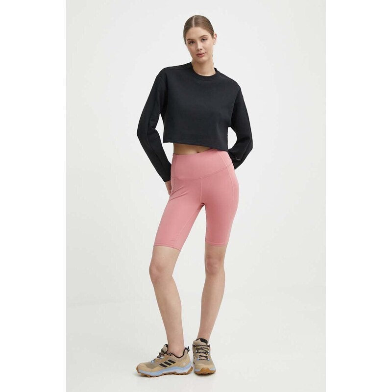 Kratke hlače Columbia Painted Peak za žene, boja: ružičasta, bez uzorka, srednje visoki struk, 2076061