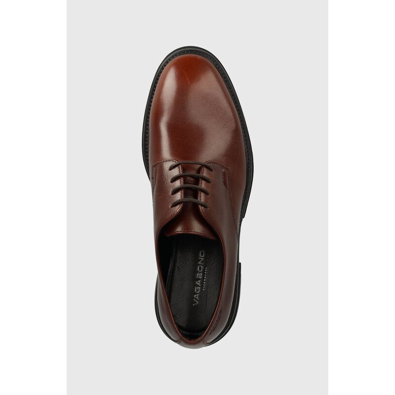 Kožne cipele Vagabond Shoemakers JOHNNY 2.0 boja: smeđa, ravni potplat, 5479-201-49