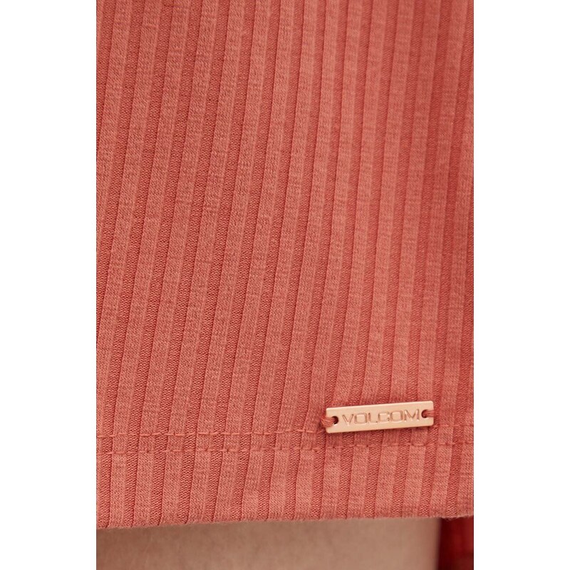 Haljina Volcom boja: smeđa, mini, širi se prema dolje