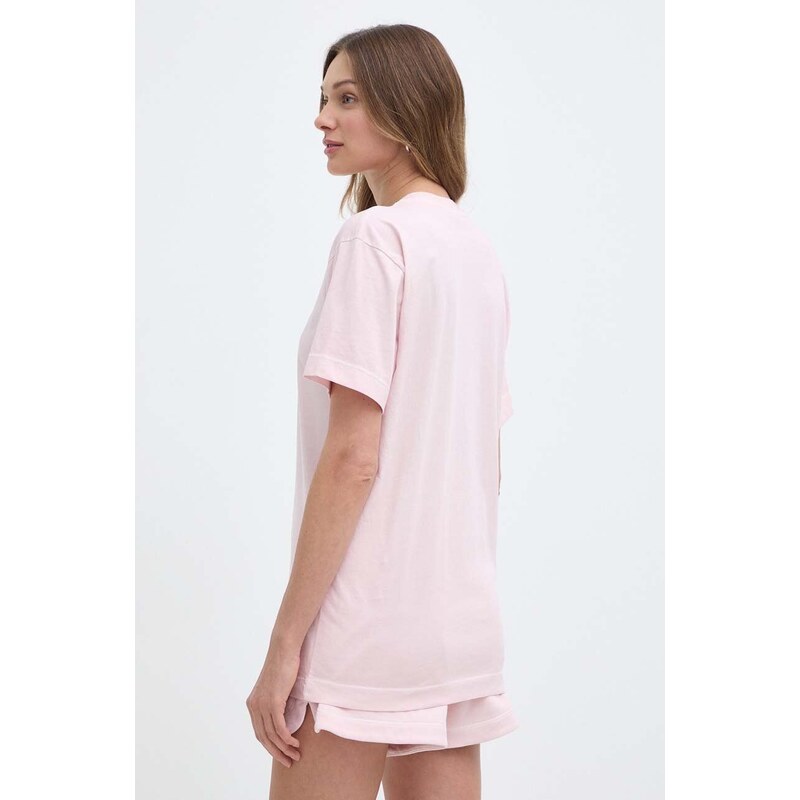 Pamučna majica Pinko za žene, boja: ružičasta, 104269 A25Z