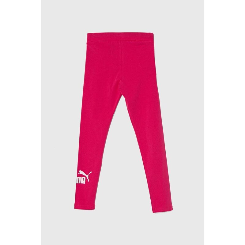 Dječje tajice Puma ESS Logo Leggings G boja: ružičasta, s tiskom