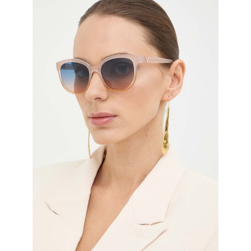Sunčane naočale Guess za žene, boja: bež, GU7877_5357B