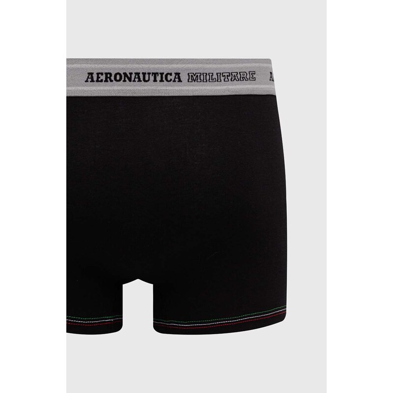 Bokserice Aeronautica Militare 2-pack za muškarce, boja: crna, AM1UBX004