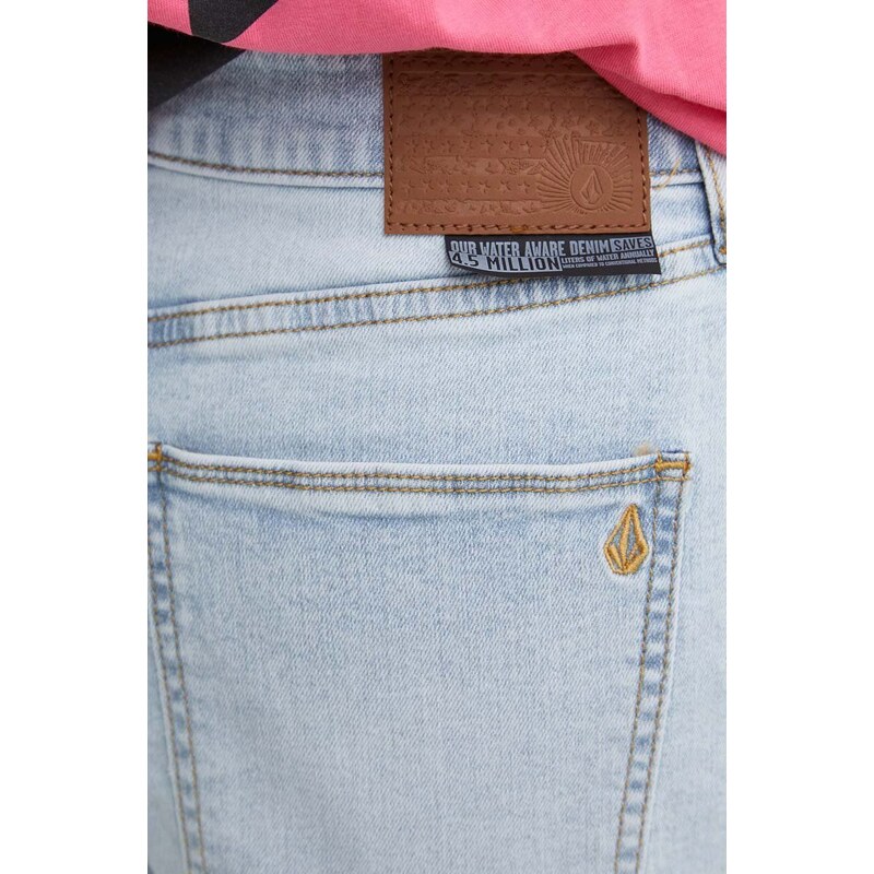 Traper kratke hlače Volcom za žene, bez uzorka, srednje visoki struk