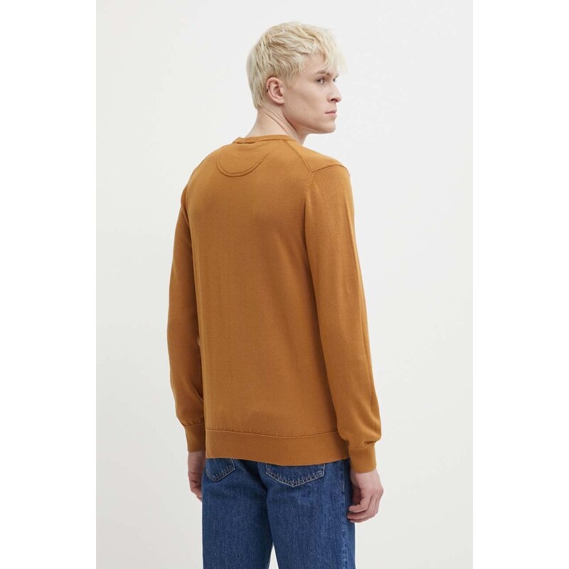 Pamučni pulover Timberland boja: smeđa, lagani, TB0A2BMMP471