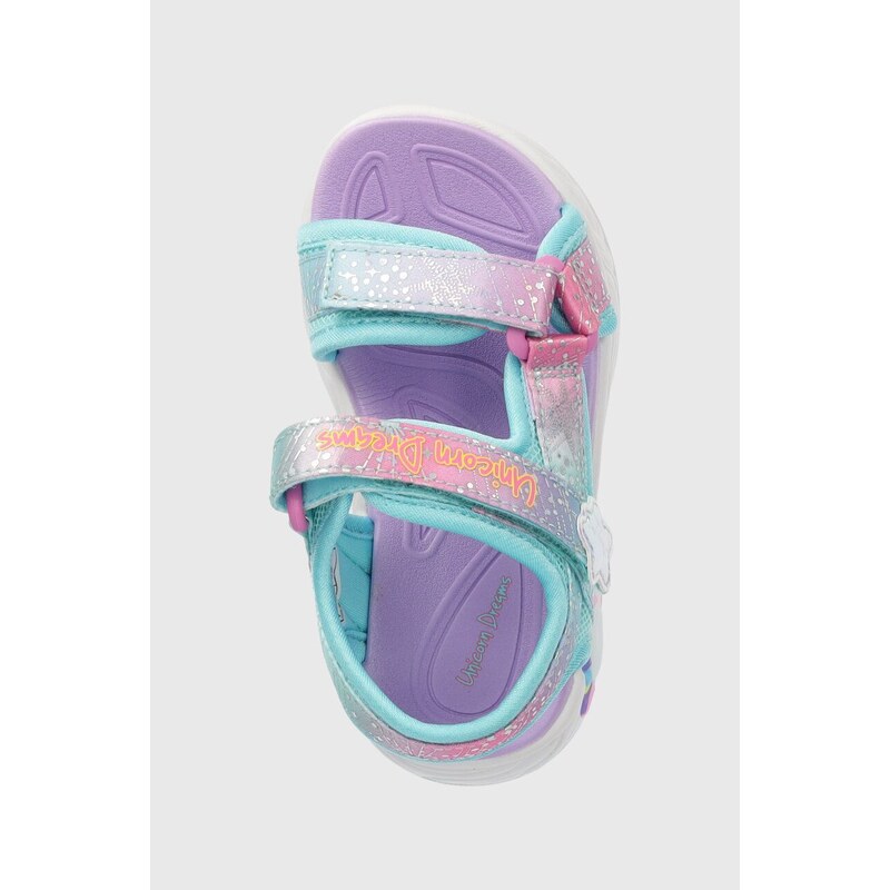 Dječje sandale Skechers UNICORN DREAMS SANDAL MAJESTIC BLISS boja: tirkizna