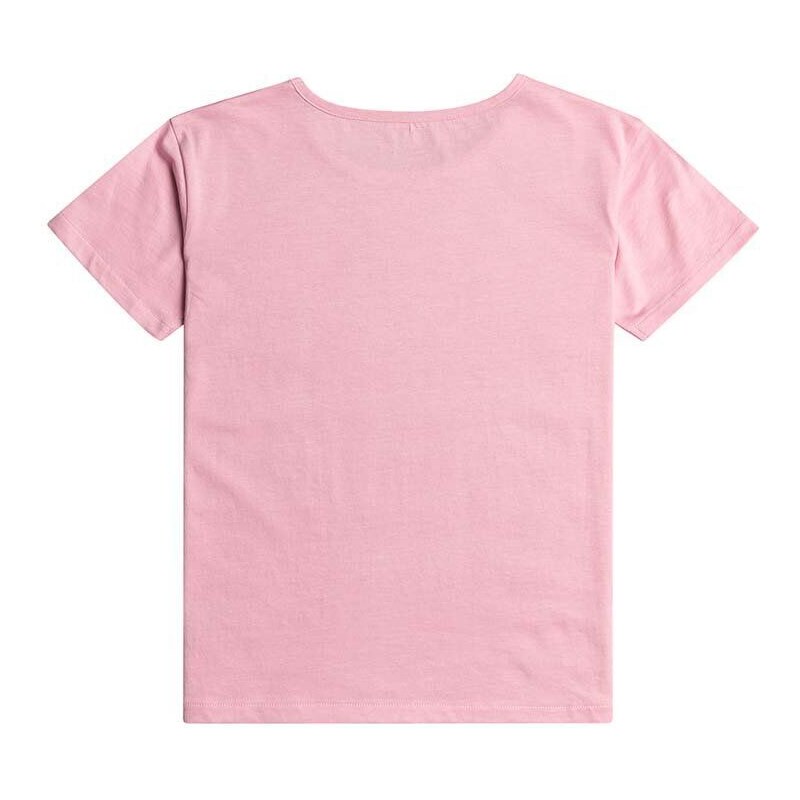 Dječja pamučna majica kratkih rukava Roxy DAY AND NIGHT boja: ružičasta