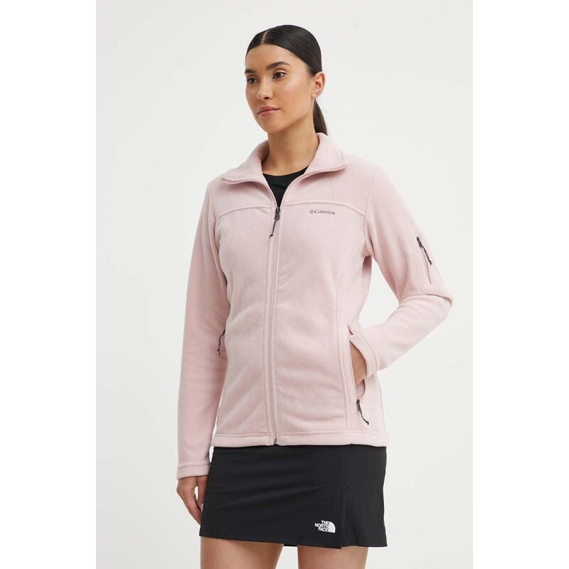 Sportska dukserica Columbia Fast Trek za žene, boja: ružičasta, bez uzorka, 1465351-607