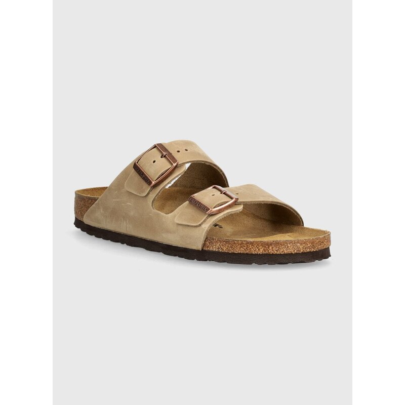 Natikače od nubuk kože Birkenstock Arizona boja: smeđa