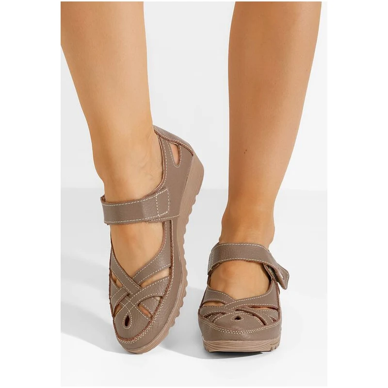 Simisa Zapatos Balerine Simisa Kaki - GLAMI.hr