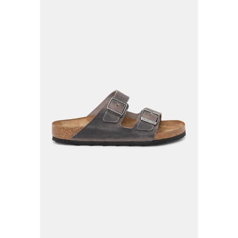Natikače od nubuk kože Birkenstock Arizona boja: siva, 1027046