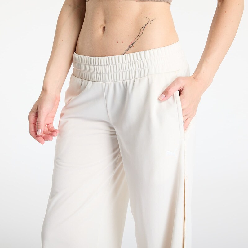 Hlače Puma Wardrobe Essentials Low Rise Popper Pants Alpine Snow