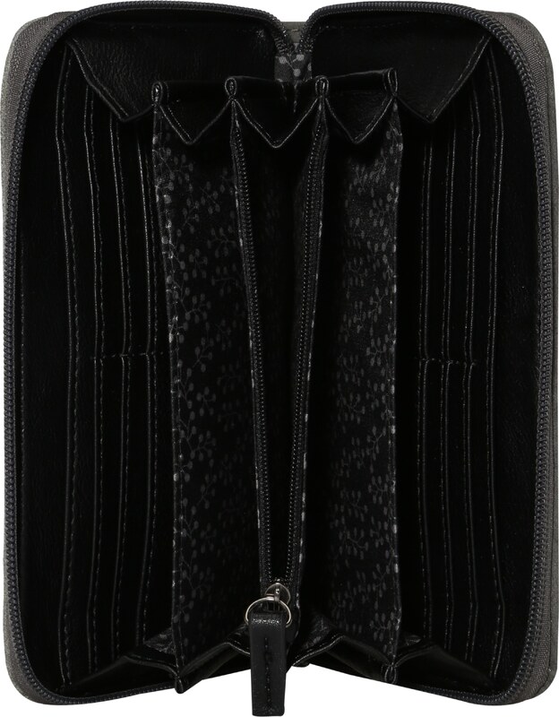 TOM TAILOR Novčanik 'Elin' tamo siva / crna