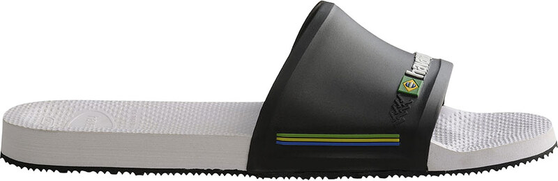 Havaianas Slide Brasil White/Black Unisex - Sandale Havaianas - Siva - H4142616-0128-BRA-35/36