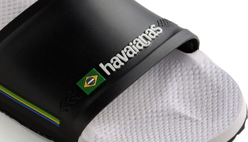 Havaianas Slide Brasil White/Black Unisex - Sandale Havaianas - Siva - H4142616-0128-BRA-35/36