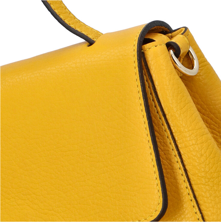 Delami Vera Pelle Trendi kožna torbica za nošenje u ruci, Fatima, žuta