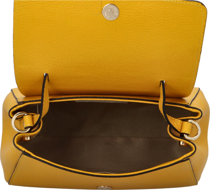 Delami Vera Pelle Trendi kožna torbica za nošenje u ruci, Fatima, žuta