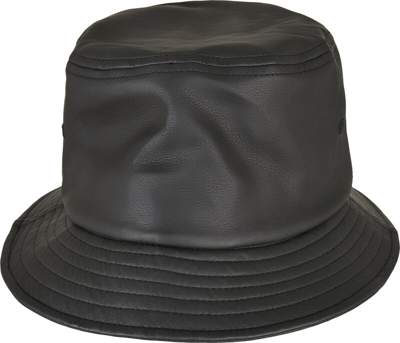 Flexfit Imitation leather hat black